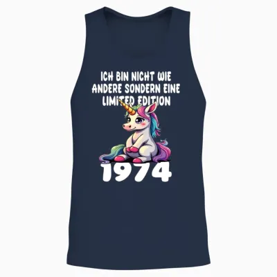 Limited Edition 1974 Birthday 1974 Born Unisex Tank Top - Navy