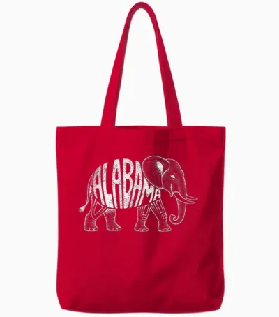 Alabama Retro Vintage Tote Bags - Red
