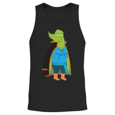 Unisex Contrast Unisex Tank Top - Black
