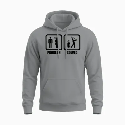 Funny Golf Problem Solved Unisex Hoodie - Sport Grey