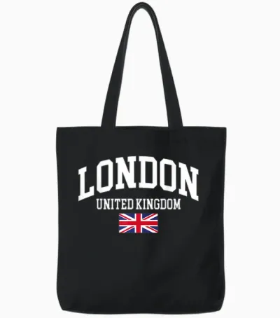 London London England England Uk English Tote Bags - Black