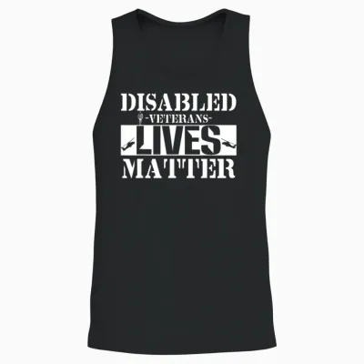 Honoring Veteran Disabled Veteran Lives Matter Unisex Tank Top - Black
