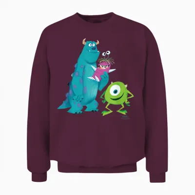 Disney & Pixar’s Monsters, Inc. Sulley Mike Boo Concept Art Unisex Sweatshirt - Maroon
