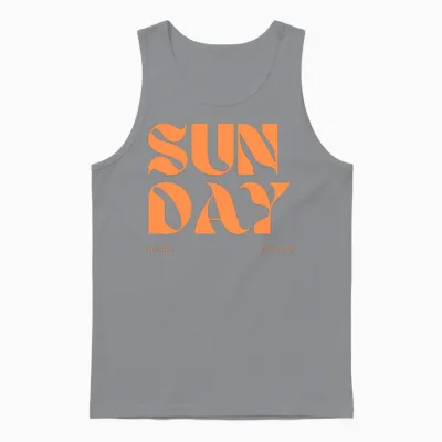 Retro Sunday Vibes Unisex Tank Top - Sport Grey