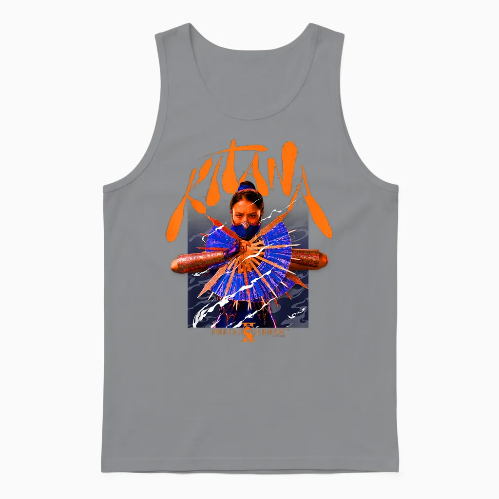 Mortal Kombat 2 Kitana Fans Unisex Tank Top in Sport Grey