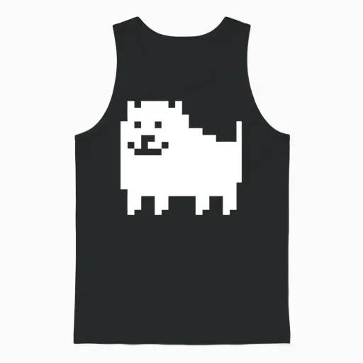 Undertale Dog Lovers Unisex Tank Top in Black