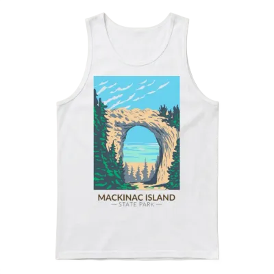 Mackinac Island Unisex Tank Top - White