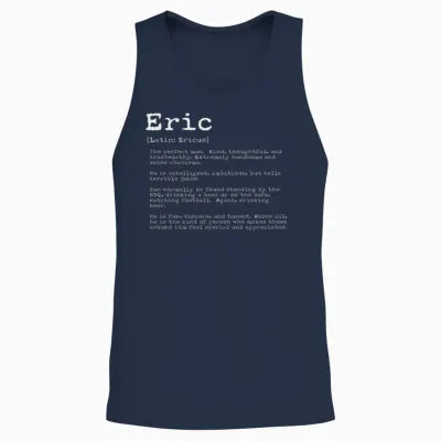 Funny Eric Names Definition Funny Eric Unisex Tank Top - Navy