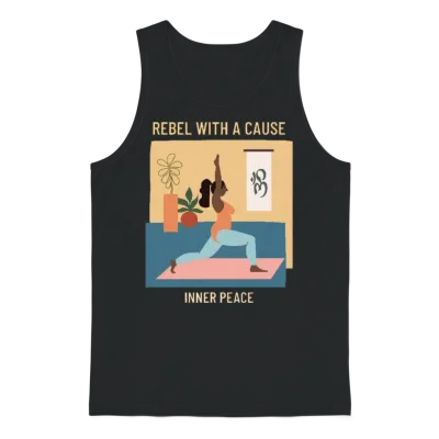 Rebel with a Cause Inner Peace Unisex Tank Top - Black