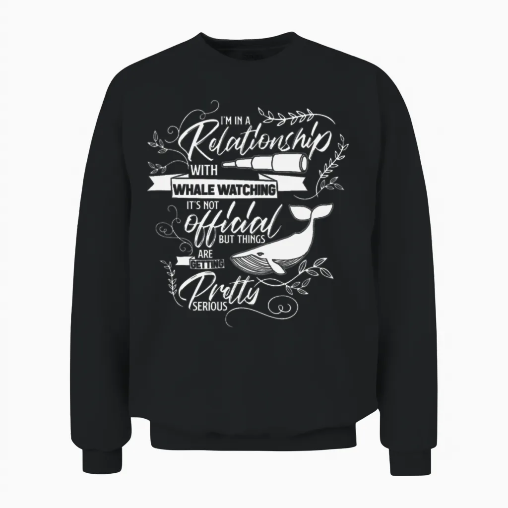 Whale Watching Unisex Sweatshirt - Black