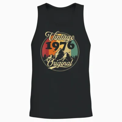 Original 1976 Vintage 50th Birthday Man Woman Gift Unisex Tank Top - Black