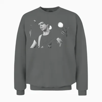 Lou Reed Perorming Live Boston 1980 by Michael Grecco Unisex Sweatshirt - Graphite Heather