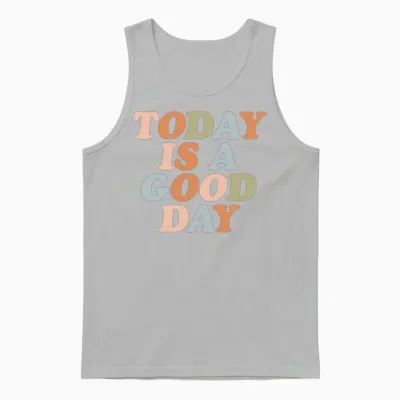 Today Is a Good Day Retro Unisex Tank Top - Ash