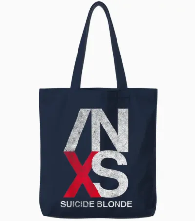 Inxs – Suicide Blonde T-Shirt, Black, S Tote Bags - Navy