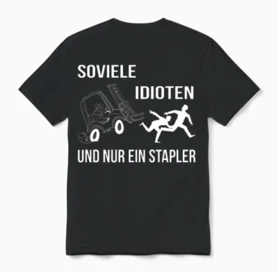 Warehouse Worker Forklift Operator Unisex T-Shirt - Black
