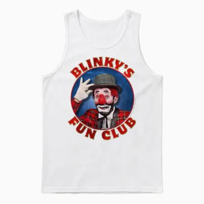 Vintage Blinky Unisex Tank Top - White