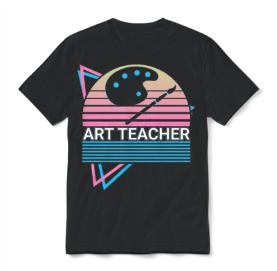 Art Teacher Art Professor Retro Unisex T-Shirt - Black