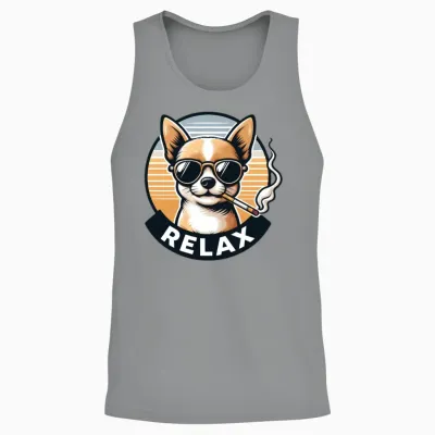 Relax Dog Unisex Tank Top - Sport Grey