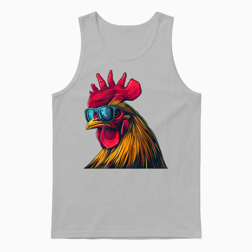 Cooles Hahn Sonnenbrille Kostüm Für Jungen Und Mädchen Unisex Tank Top in Ash