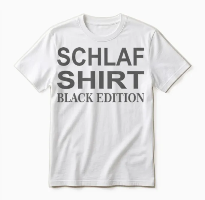 Official Sleep Shirt Black Edition T-Shirt, Black Unisex T-Shirt in White