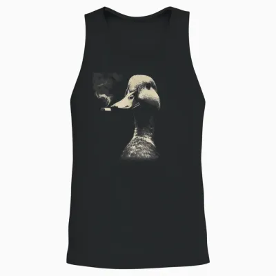 Coole Rauchente Ente Retro Vintage Tier Rauchen Unisex Tank Top - Black