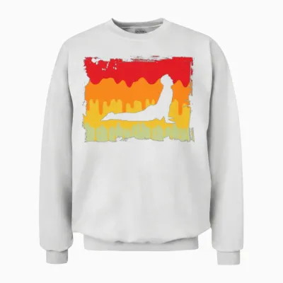Yoga Retro Unisex Sweatshirt - White