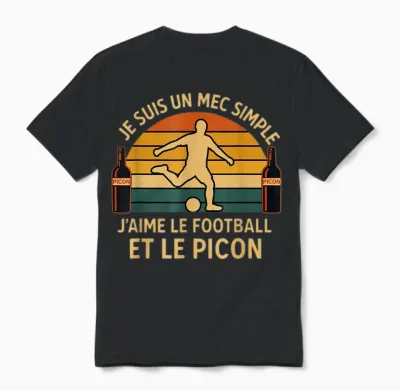 Picon Football Aperitif T-Shirt Gift Idea Footballer Man Unisex T-Shirt - Black