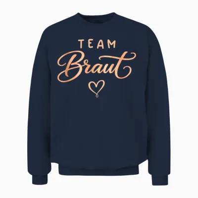 Jga T-Shirt Frauen Junggesellenabschied Poltern Team Braut Unisex Sweatshirt - Navy