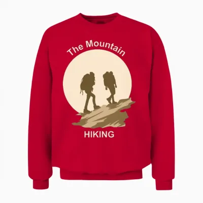 The Mountan Hiking Unisex Sweatshirt - Red