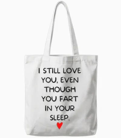 Funny Anniversary Tote Bags - White