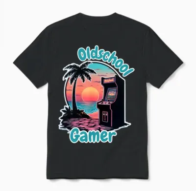 Retro Games Oldschool Gamer Unisex T-Shirt - Black
