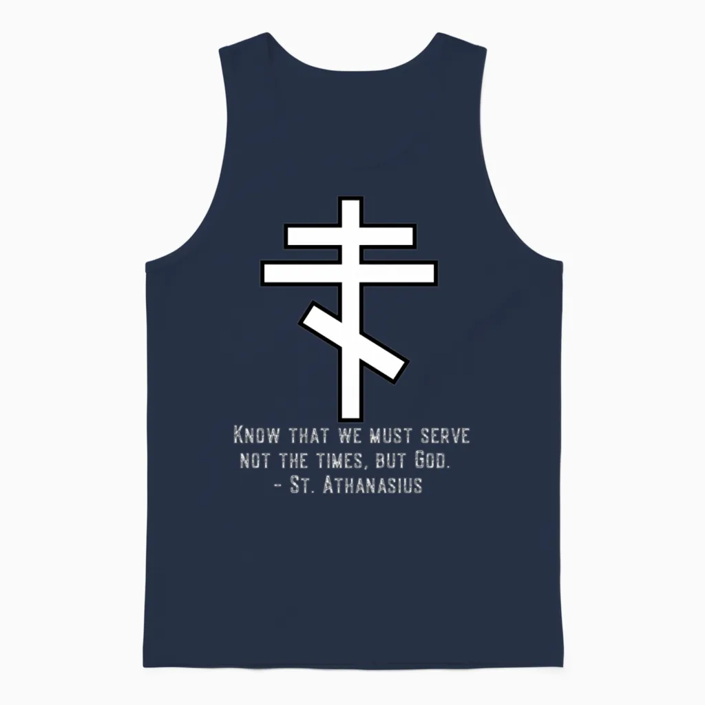 Eastern Orthodox Christian - & Faith Unisex Tank Top in Navy