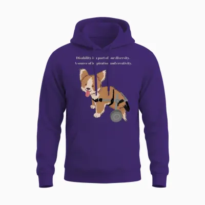 Disability Dog Unisex Hoodie - Purple
