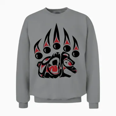 Native American Bear Claw Gift Unisex Sweatshirt - Sport Grey