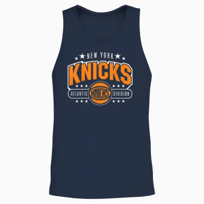 Nba - New York Knicks Gewölbte Atlantic Division Unisex Tank Top - Navy