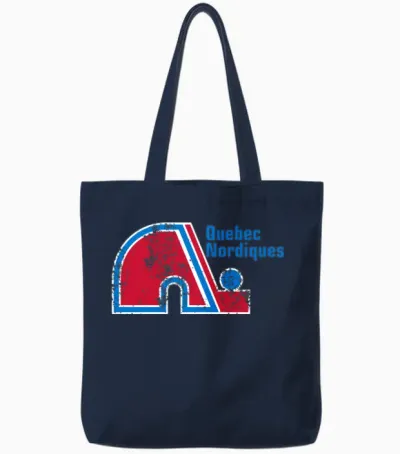 Quebec Nordiques Tote Bags - Navy