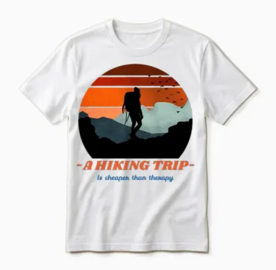 A Hiking Trip Adventure Hiking Unisex T-Shirt - White