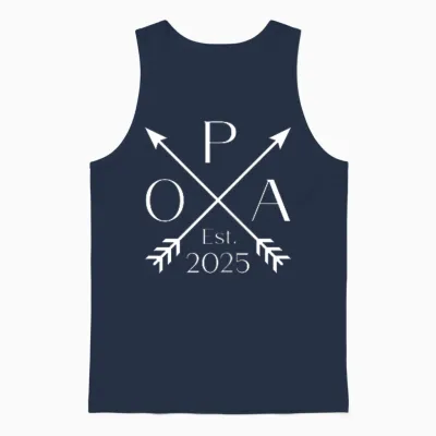 Befördert Zum Opa Est. 2025 Stolzer Opa 2025 Unisex Tank Top - Navy