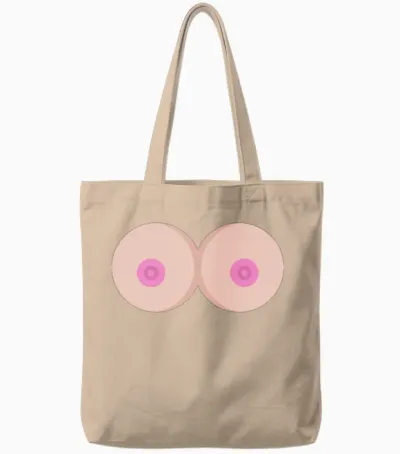 Big Tits, Huge Boobs Tote Bags - Natural