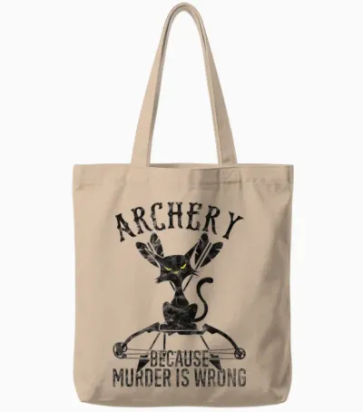 Archer Sport Archery Meme Meh Cat Tote Bags - Natural