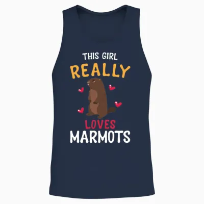 Marmot, Marmot Animal, Marmots Unisex Tank Top - Navy