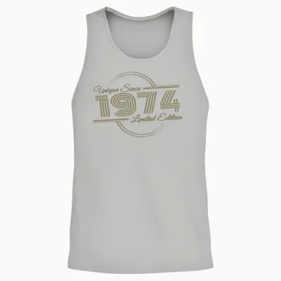 Uniquely Retro Since Vintage 1974 Unisex Tank Top - Ash