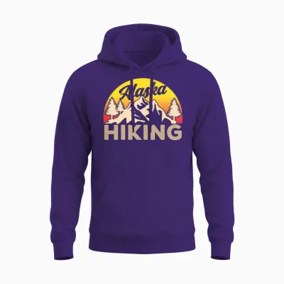 Alaska Hiking Hike Nature Hiker Unisex Hoodie - Purple