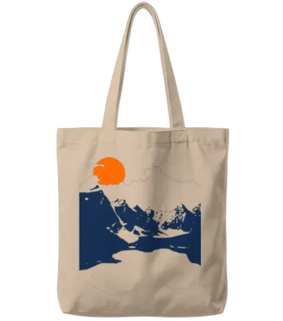 Mountains Tote Bags - Natural