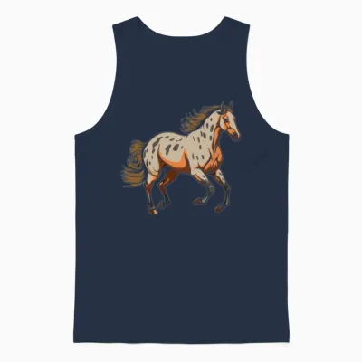 Horse Riding Unisex Tank Top - Navy
