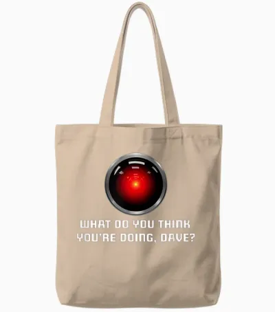 Hal 9000 Vintage Künstliche Intelligenz Tote Bags - Natural
