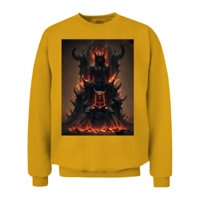Hell's Ruler & Demon Dog Unisex Sweatshirt - Gold