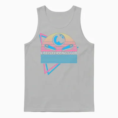 Pinball Machine Retro Unisex Tank Top - Ash