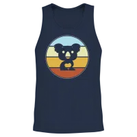 Koala Retro Unisex Tank Top - Navy – 2