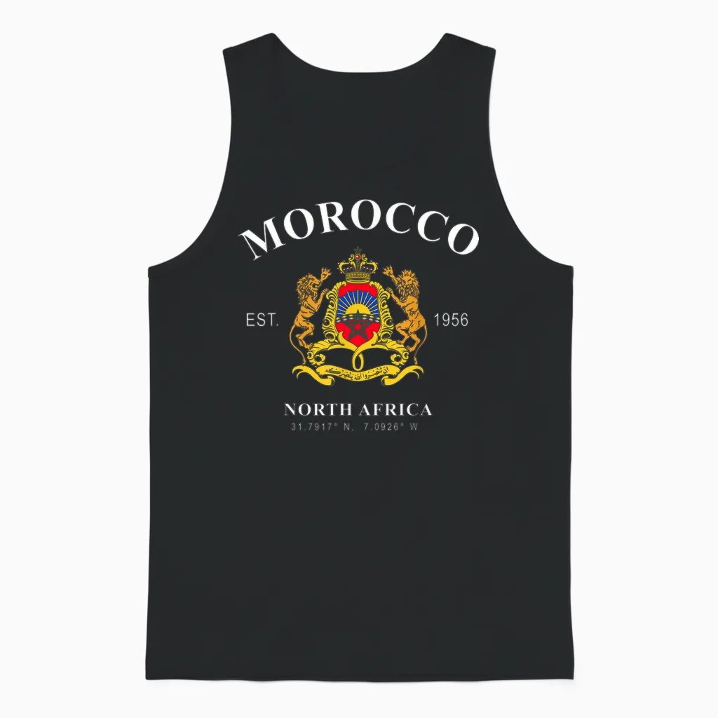 Marokko Geschenk Flagge Morocco Marokkaner Berber Nafri Unisex Tank Top in Black